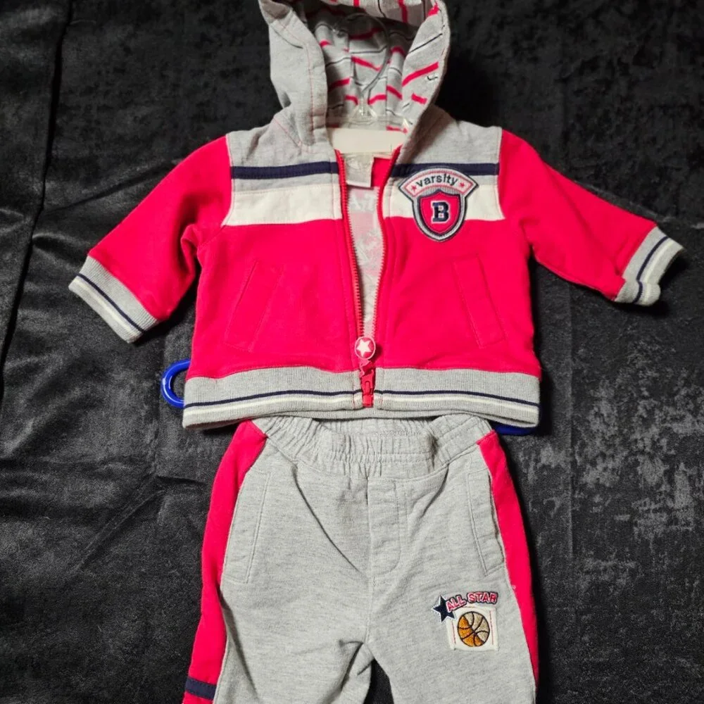 Y2K Starting Out Varsity 3-Piece Hoodie Set – 3M‎ (Hoodie + Tee + Pants)